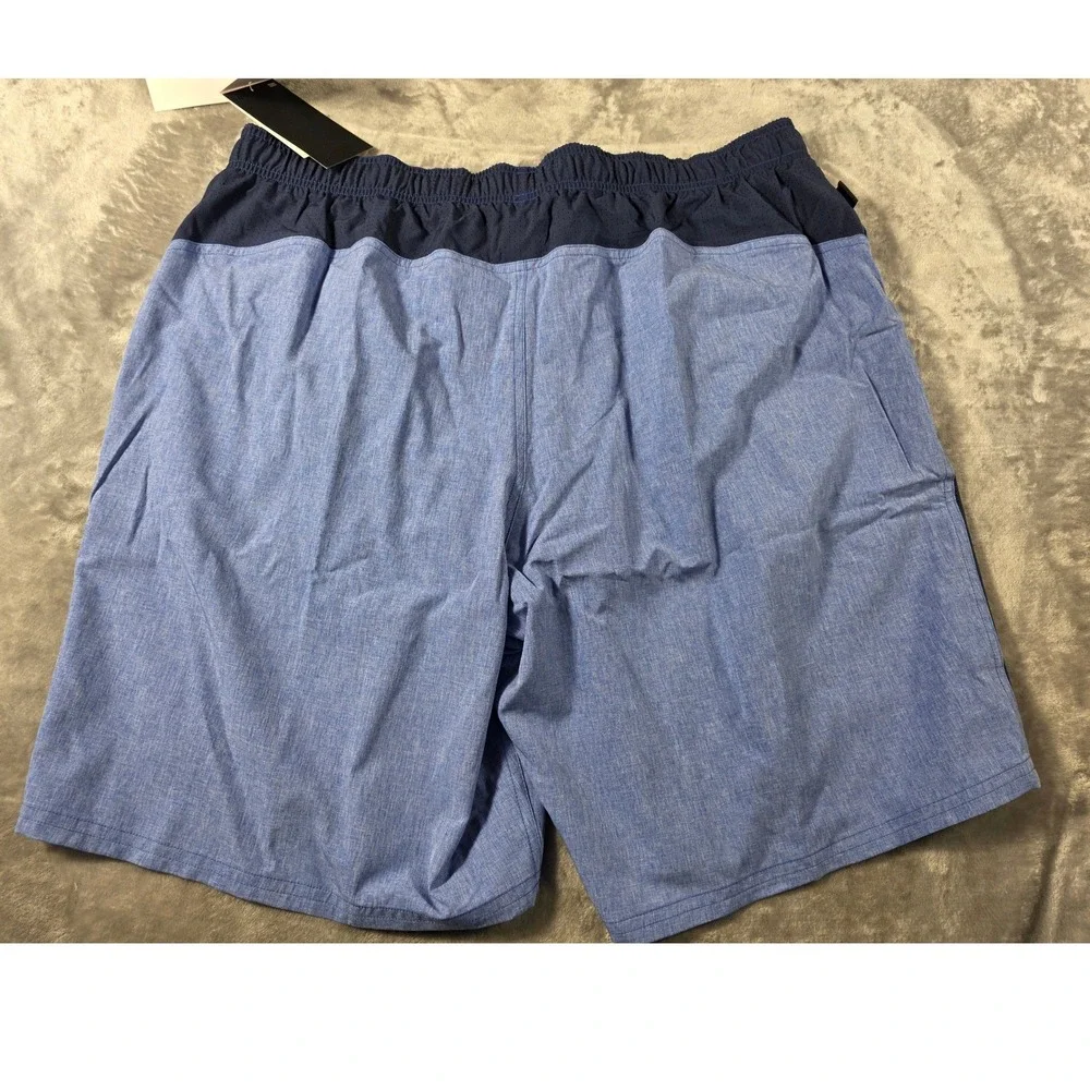 Nike Swim Trunks Lined Shorts Mens 3XL Blue Heathered 4-Way Stretch NWT